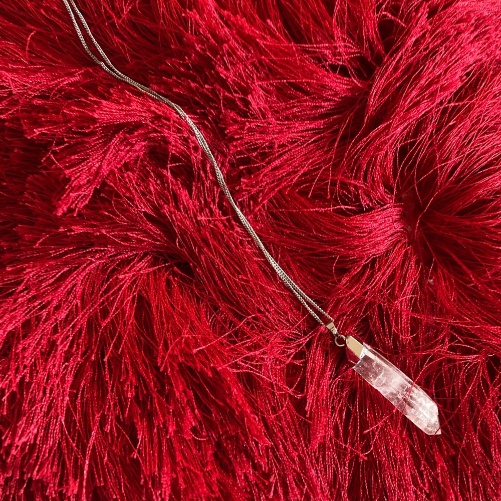 Quartz crystal necklace